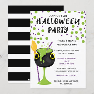 Halloween Drinken Snoepjes en behandelingen Hallow Kaart