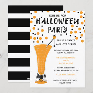 Halloween Drinken Snoepjes en behandelingen Hallow Kaart