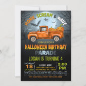 Halloween Drive By Birthday Parade Invitation (Devant)
