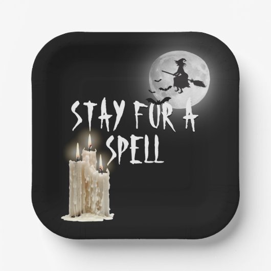 Halloween Driving Candles Papieren Bordje (Voorkant)