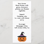 Halloween drôle dîner soirée menu simple (Dos)