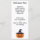 Halloween drôle dîner soirée menu simple (Devant)