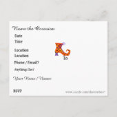 Halloween (drop in) Briefkaart Uitnodiging (Achterkant)