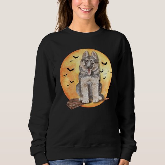 Halloween Duitse Herder Sweatshirt (Voorkant)