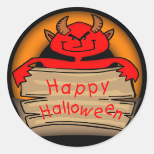 Halloween duivel ronde Stickers
