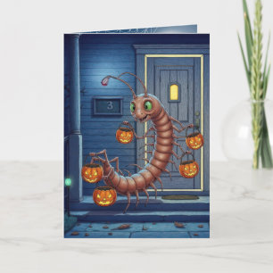 Halloween Duizendpoot Trick or Treating Kaart