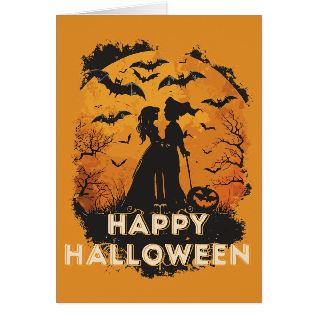 Halloween-Duo im Mondlicht (Voorkant)