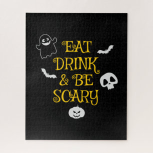 Halloween Eat Drink and be Scary Birthday Legpuzzel