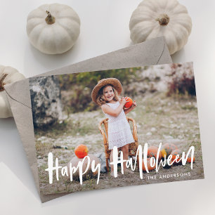 Halloween écrit à la main Carte photo Halloween