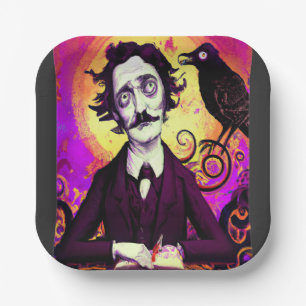 Halloween, Edgar Allen Poe, Raven, Nevermore Papieren Bordje