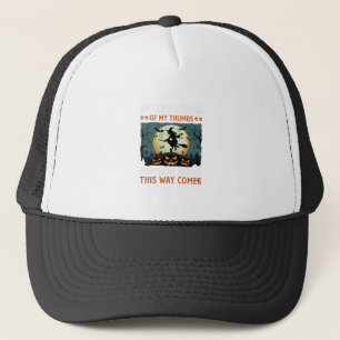 Halloween Een Boze Heks Pompoen Vintage Trucker Pet