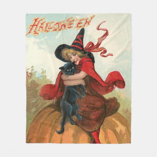 Halloween - Een heks's beste vriend Fleece Deken (Voorkant)
