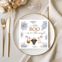 Halloween Een Kleine Boe Baby Shower Servetten