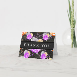 Halloween Een Kleine Boo Bloemen Baby shower Bedankkaart