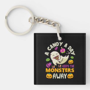Halloween: een snoepje per dag houdt de monsters w sleutelhanger