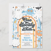 Halloween Een Spooky Dude Ghost 1e Verjaardagsfees Kaart (Voorkant)