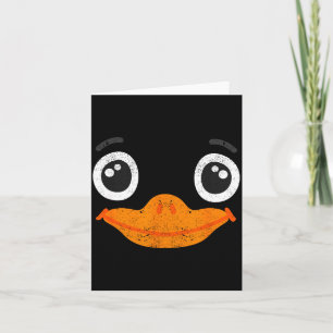 Halloween Eend Gezicht Kostuum Dieren Schattig Een Kaart