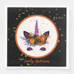 Halloween Eenhoorn Gezicht Meisjes Verjaardagsfees Servet