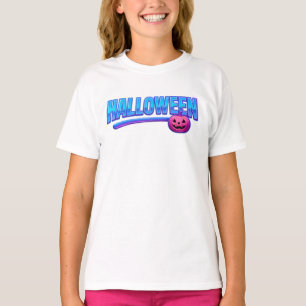 Halloween Eenvoudige Blauwe Neon Kleding Unisex Sc T-shirt
