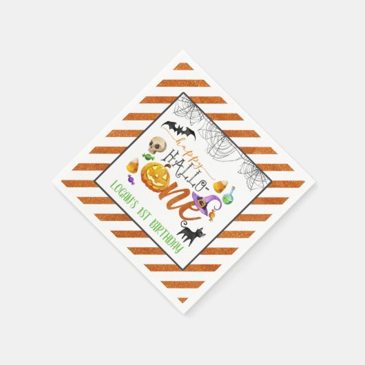 Halloween Eerste Verjaardag Party Servet - Custom (Hoek)