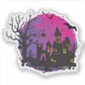 Halloween effrayant autocollant de maison (Devant)