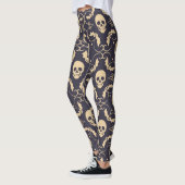 Halloween effrayant Crânes Motifs Leggings (Gauche)