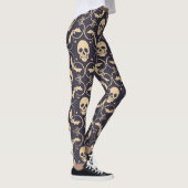 Halloween effrayant Crânes Motifs Leggings (Droite)