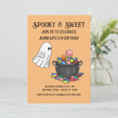 Halloween éffrayant et doux Invitation d'anniversa (Debout devant)