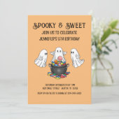 Halloween éffrayant et doux Invitation d'anniversa (Debout devant)