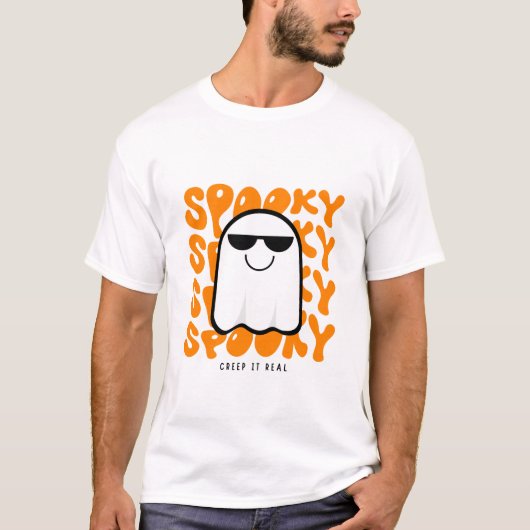 Halloween Éffrayant Ghost Unisex T-shirt 100% coto (Devant)