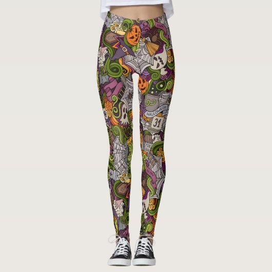 Halloween éffrayant Leggings (Devant)