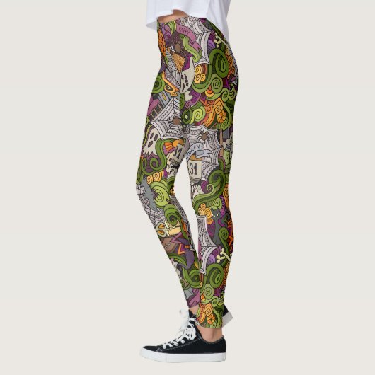 Halloween éffrayant Leggings (Gauche)