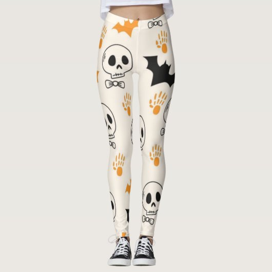 Halloween éffrayant Leggings (Devant)