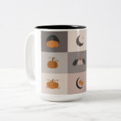 Halloween Éffrayant Nights Mug à deux tons. (Devant gauche)