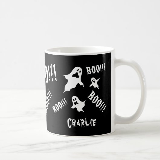 Halloween Éffrayant Personnalisé Fantômes Café Mug (Droite)