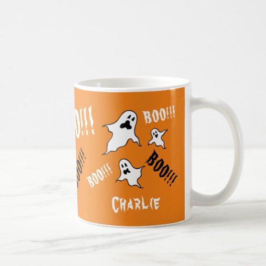 Halloween Éffrayant Personnalisé Fantômes Café Mug (Droite)