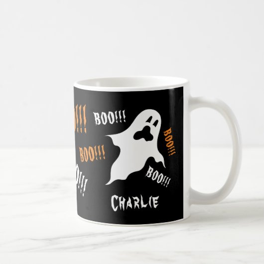 Halloween Éffrayant Personnalisé Fantômes Café Mug (Droite)