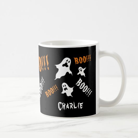 Halloween Éffrayant Personnalisé Fantômes Café Mug (Droite)