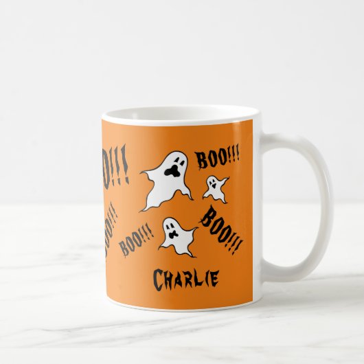 Halloween Éffrayant Personnalisé Fantômes Café Mug (Droite)