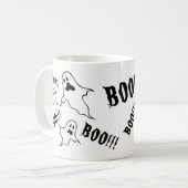 Halloween Éffrayant Personnalisé Fantômes Café Mug (Devant gauche)