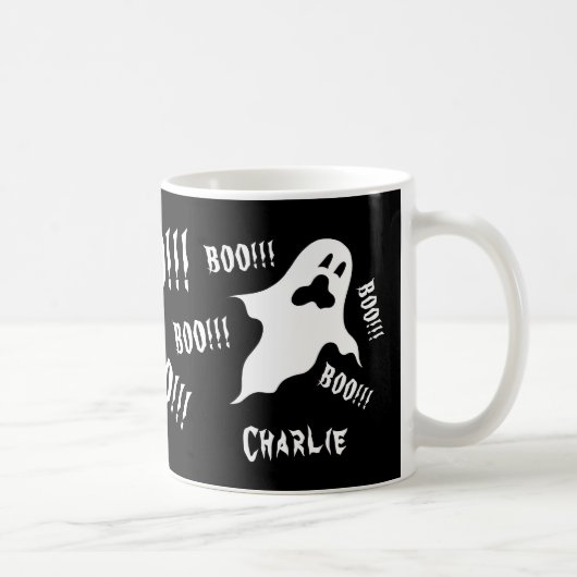 Halloween Éffrayant Personnalisé Fantômes Café Mug (Droite)