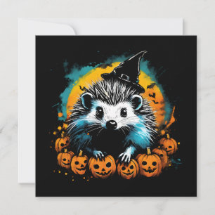 Halloween Egel en pompoenen schattig