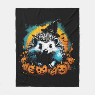 Halloween Egel en pompoenen schattig Fleece Deken