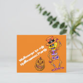 Halloween Einladung Uitnodiging Briefkaart (Staand voorkant)