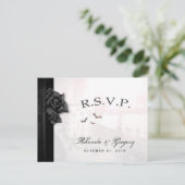 Halloween Elegant Gothic Zwart MENU Bijpassende RS (Staand voorkant)