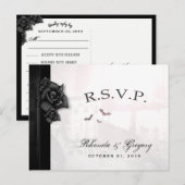 Halloween Élégant Gothique Noir MENU Correspondant (Devant / Derrière)