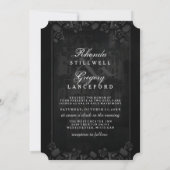 Halloween Elegant Love Silhouette Wedding Invite Kaart (Achterkant)