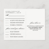 Halloween Elegant Lovers Zwart MENU Matching RSVP (Achterkant)