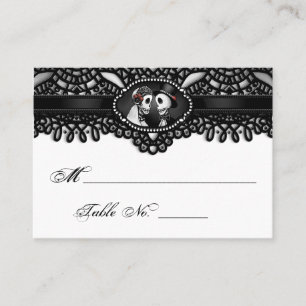 Halloween Elégant noir blanc squelette Cartes de l