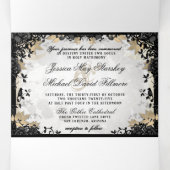 Halloween Elegant Rose - MENU RSVP (Intérieur au milieu)